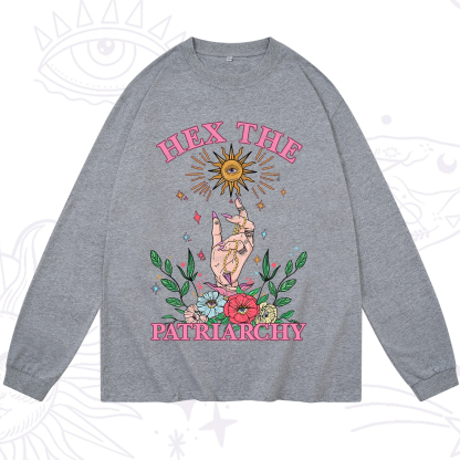 Purplehecate Hex The Patriarchy Witchy Long Sleeve T-Shirt