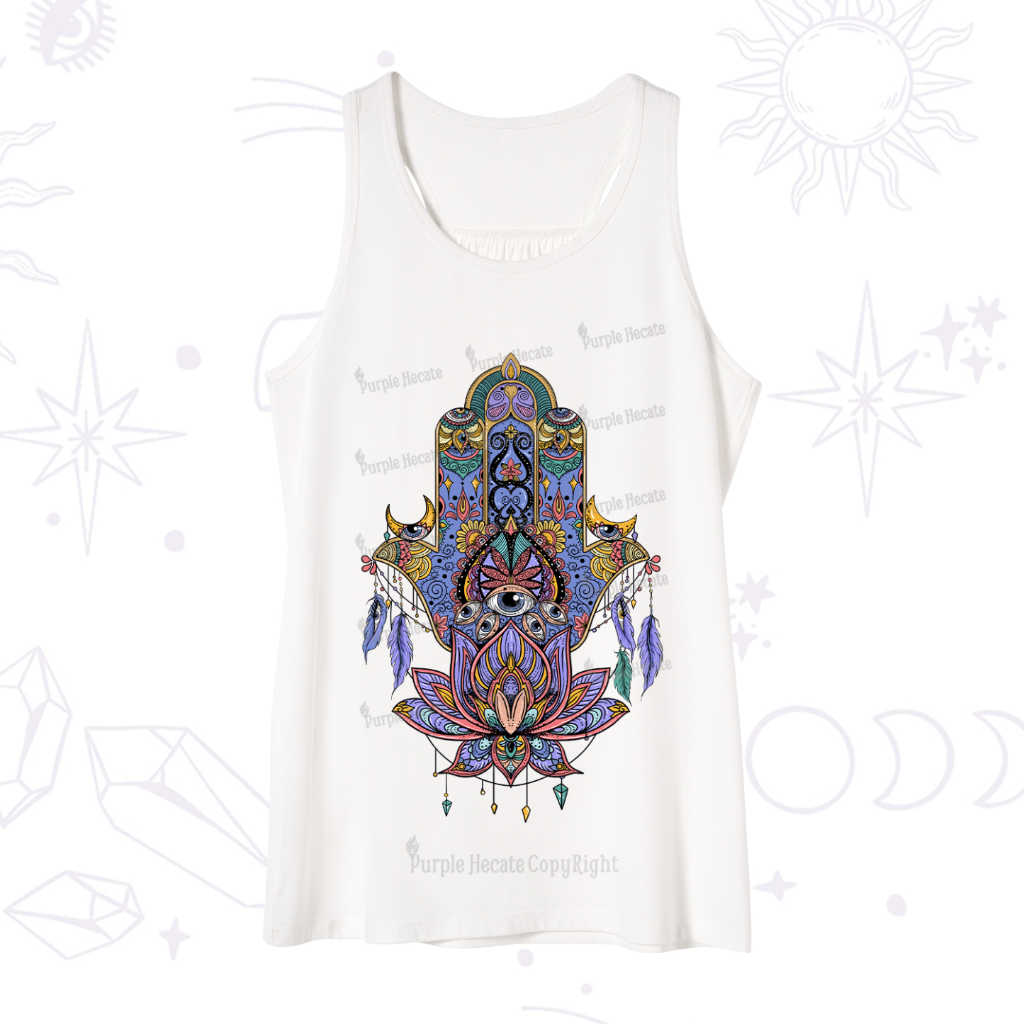 Purplehecate Hamsa Evil Eye Tank