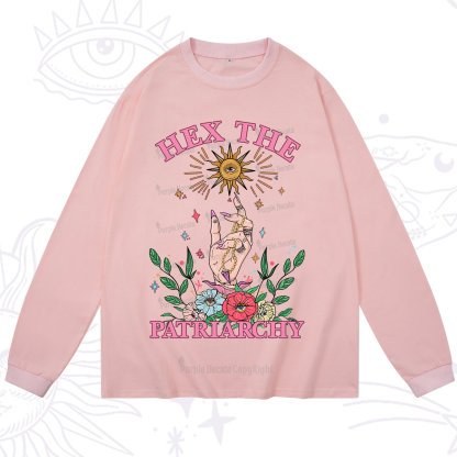 Purplehecate Hex The Patriarchy Witchy Long Sleeve T-Shirt