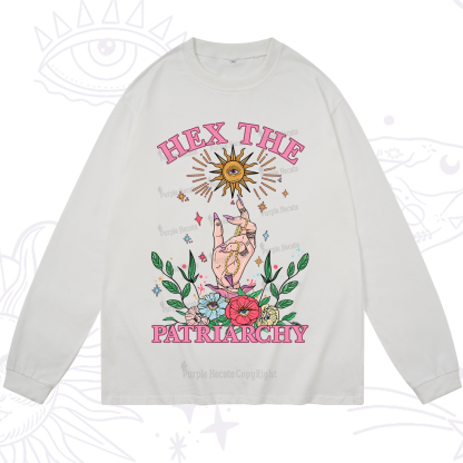 Purplehecate Hex The Patriarchy Witchy Long Sleeve T-Shirt