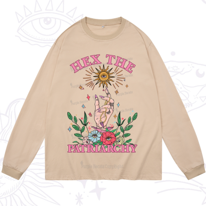 Purplehecate Hex The Patriarchy Witchy Long Sleeve T-Shirt