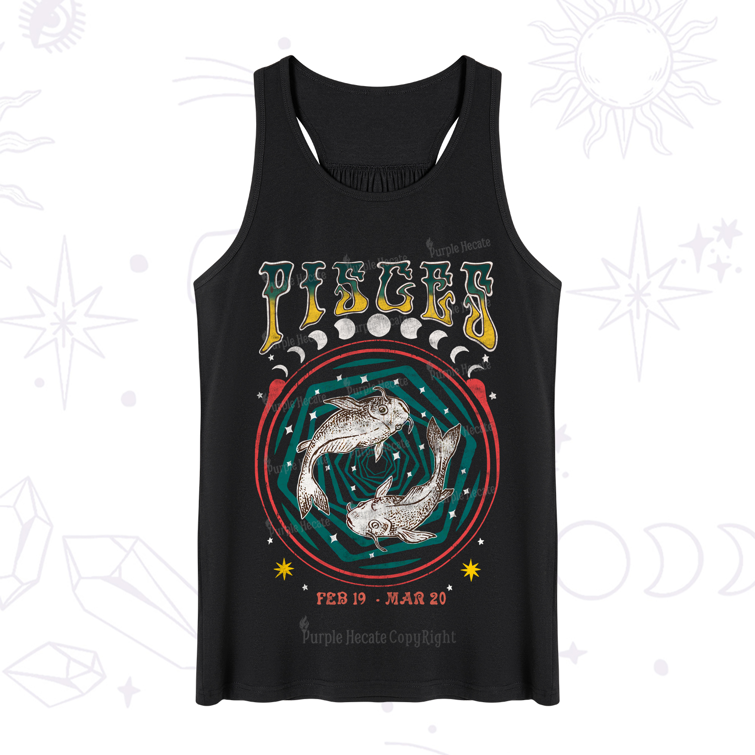 Purplehecate Pisces Crew Zodiac Tank