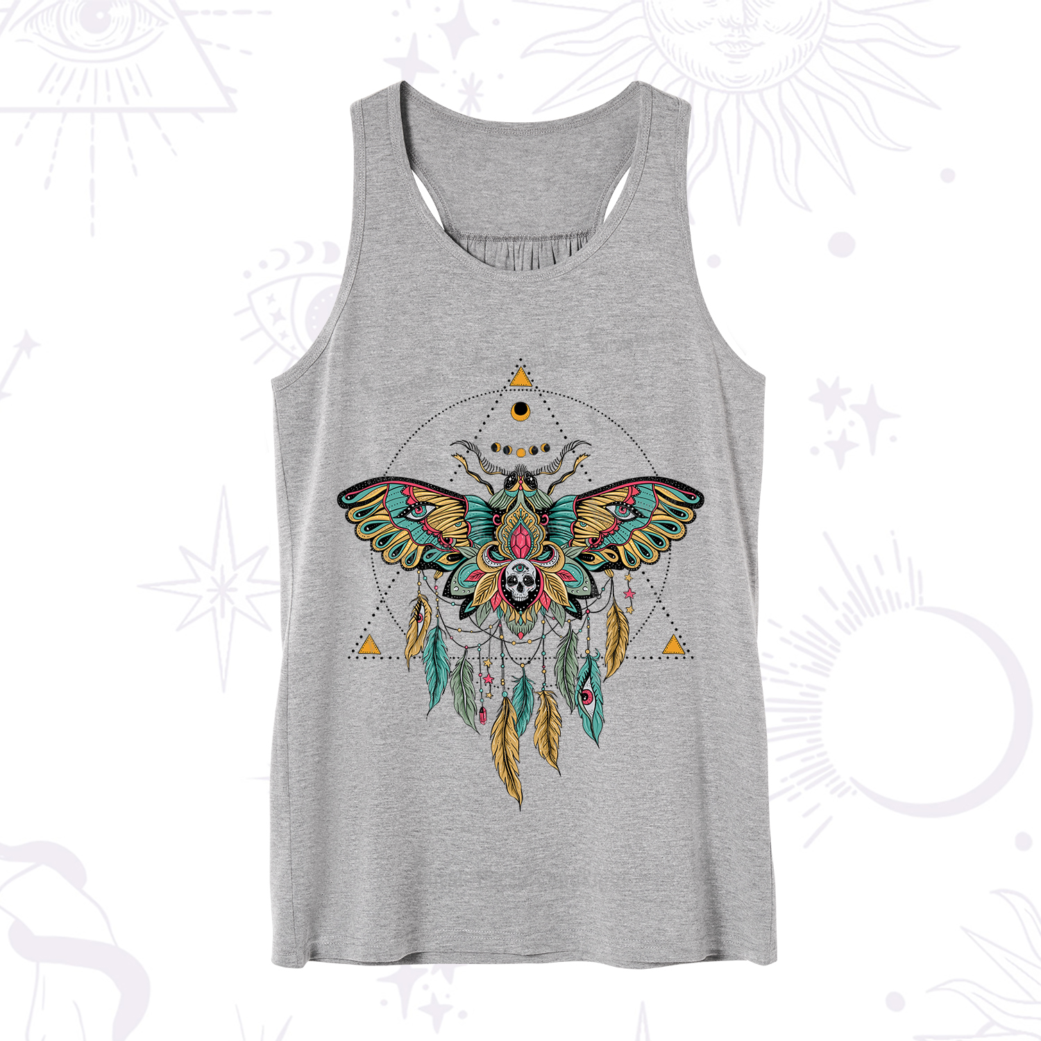 Purplehecate Dreamcatcher Moth Wings Tank