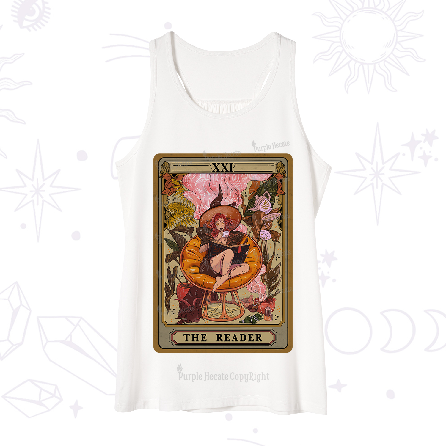 Purplehecate The Reader Tarot Card Tank