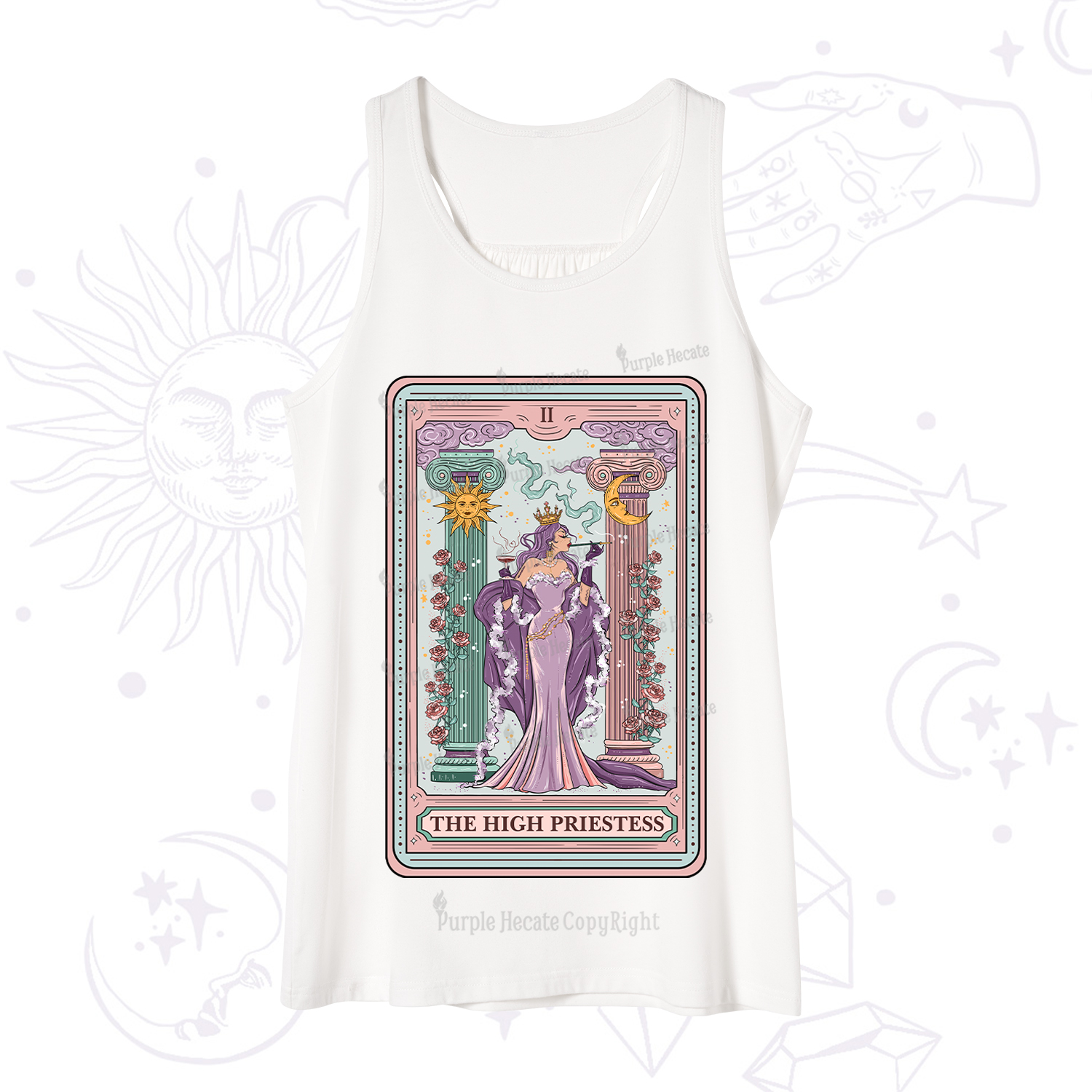 Purplehecate The High Priestess Tarot Card Tank