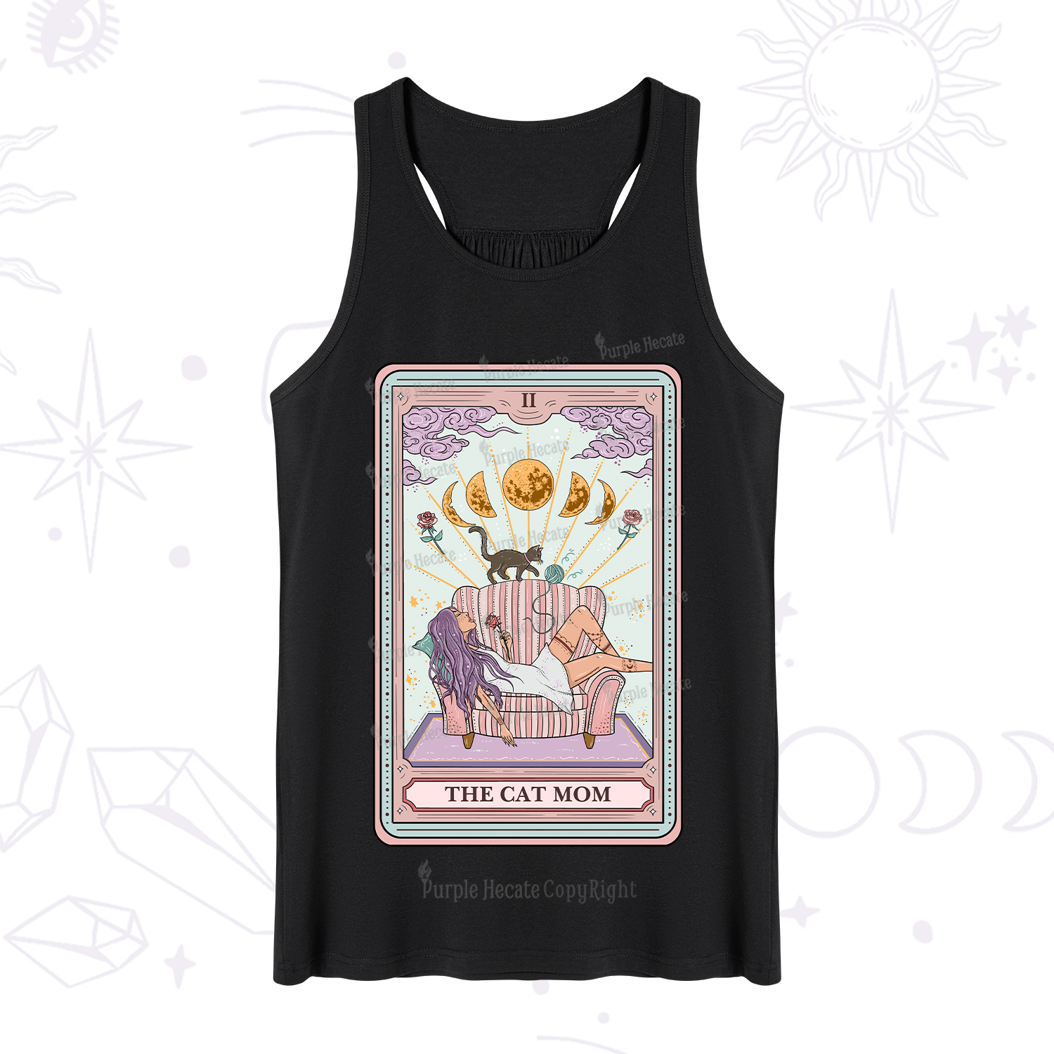 Purplehecate The Cat Mom Tarot Tank