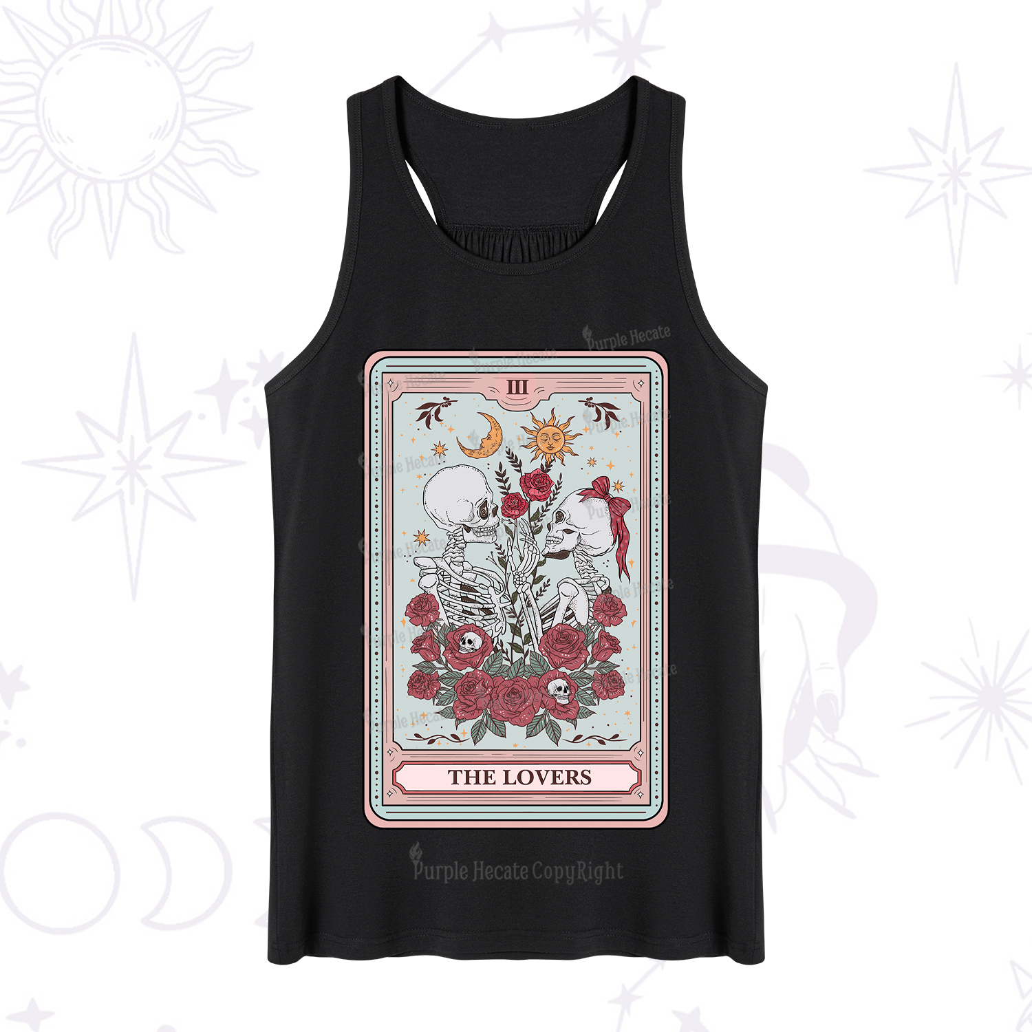Purplehecate The Lovers Skeleton Tarot Tank