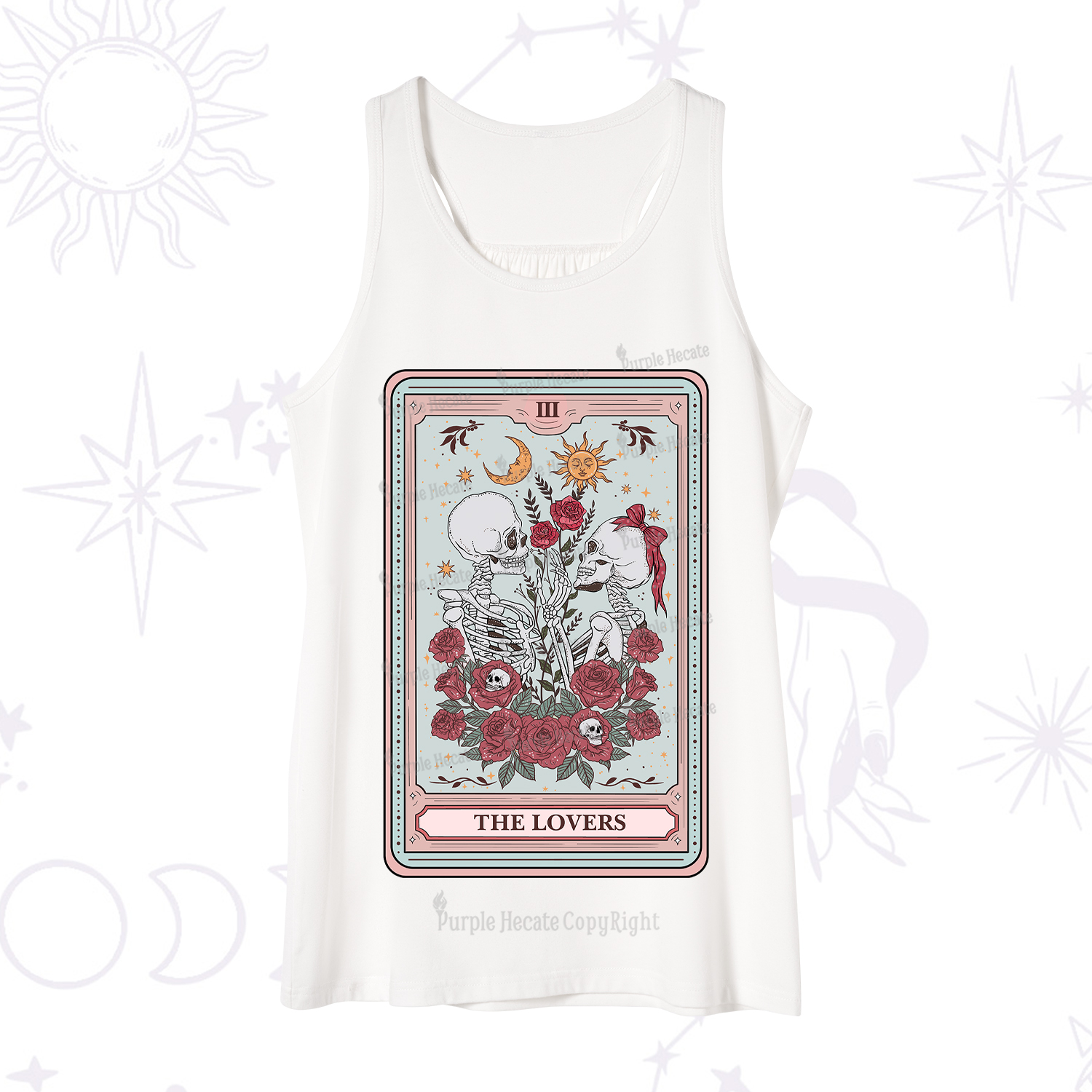 Purplehecate The Lovers Skeleton Tarot Tank