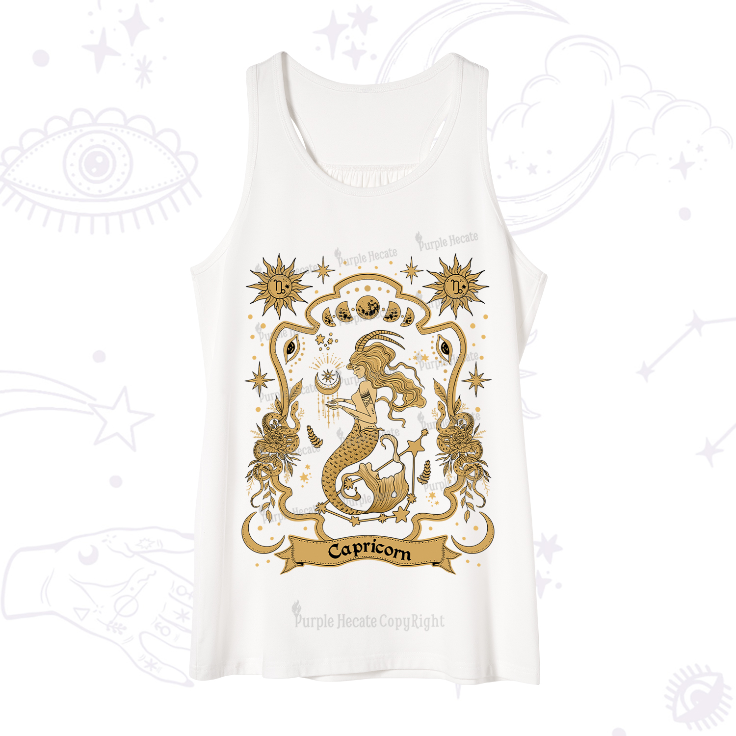 Purplehecate Capricorn' Astral Mirage Zodiac Tank