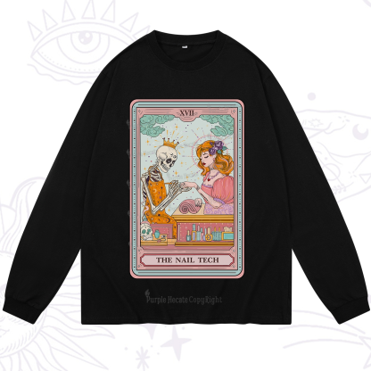 Purplehecate The Nail Tech Life Tarot Long Sleeve T-Shirt