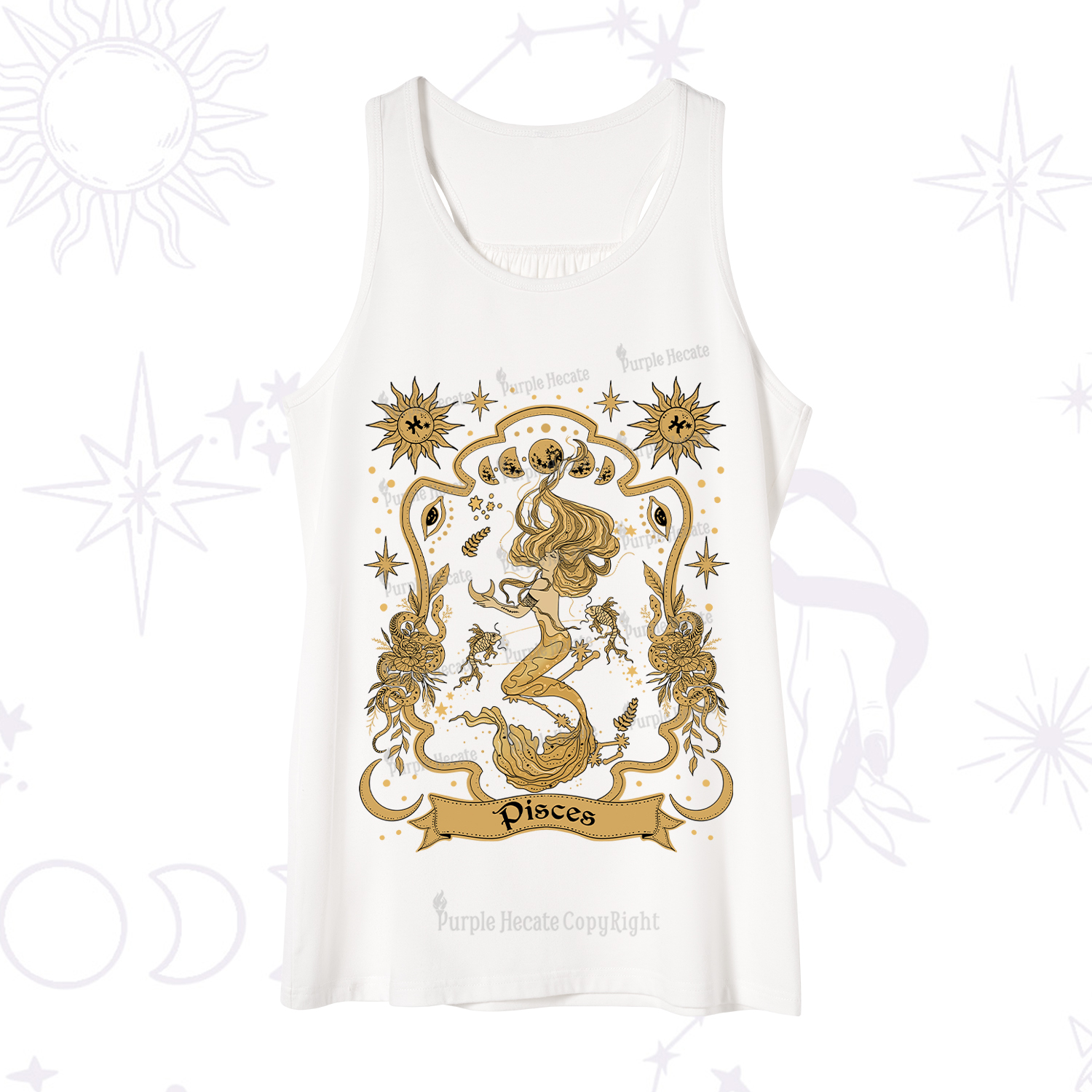 Purplehecate Pisces' Astral Mirage Zodiac Tank