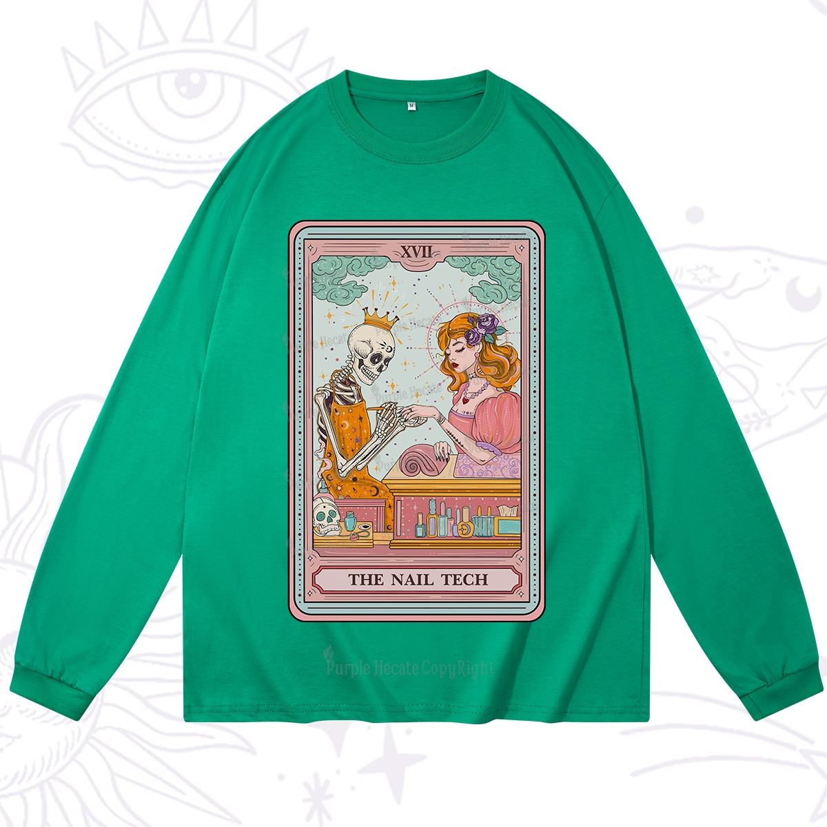 Purplehecate The Nail Tech Life Tarot Long Sleeve T-Shirt