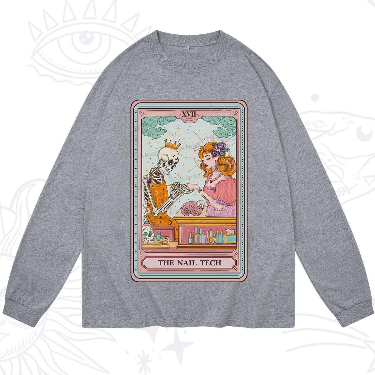 Purplehecate The Nail Tech Life Tarot Long Sleeve T-Shirt