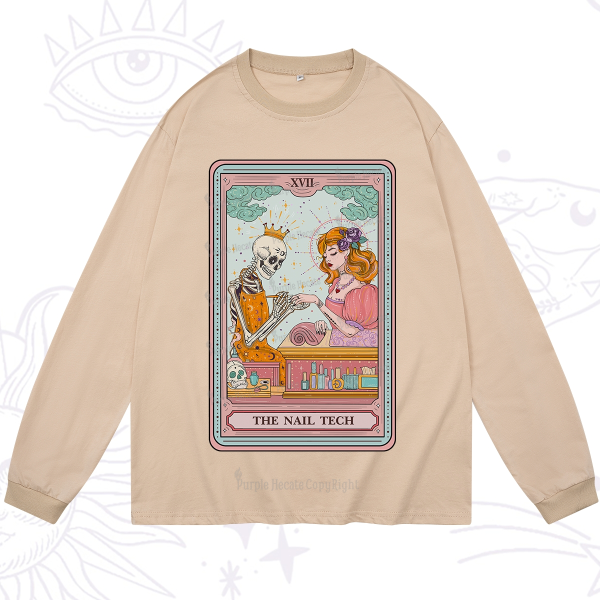 Purplehecate The Nail Tech Life Tarot Long Sleeve T-Shirt