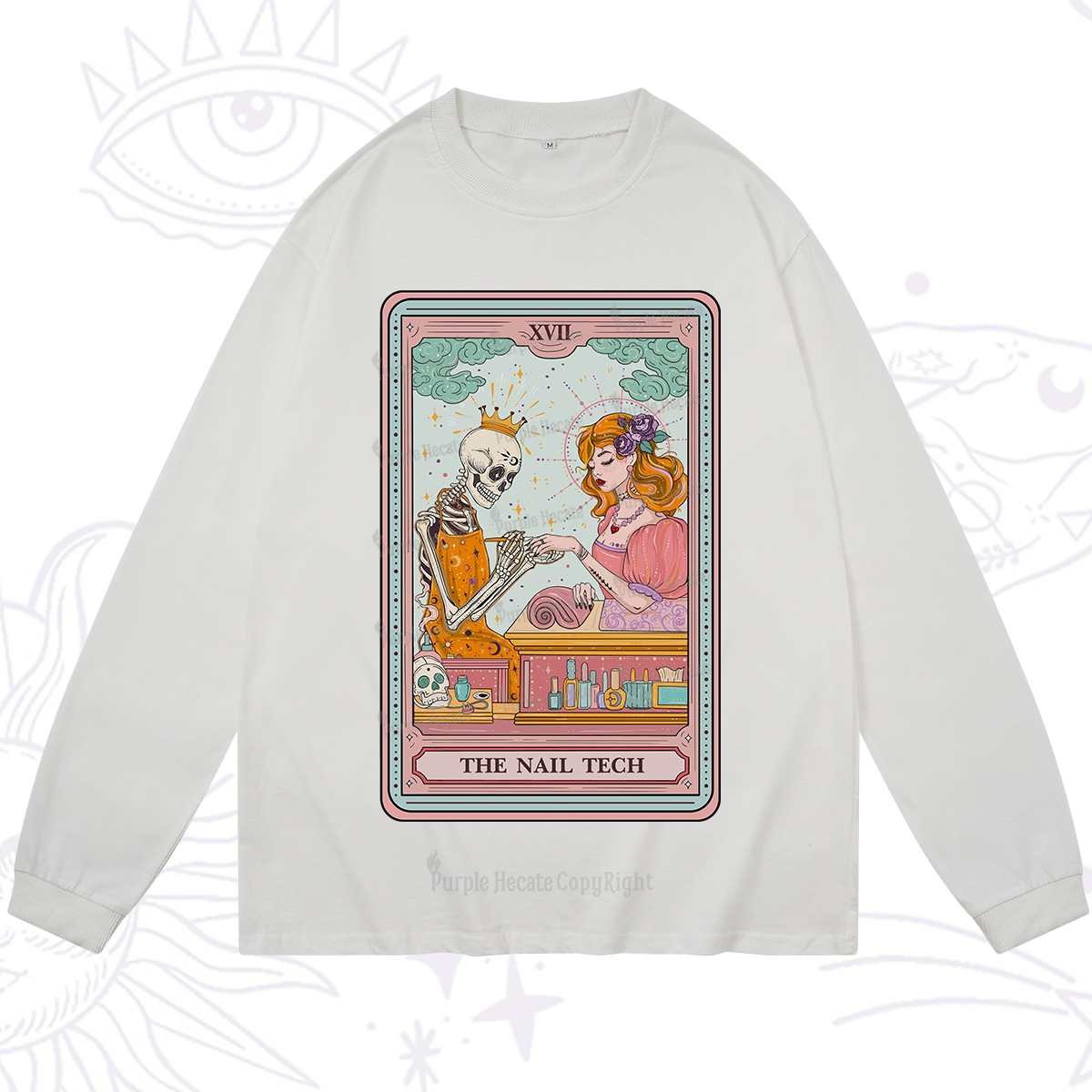 Purplehecate The Nail Tech Life Tarot Long Sleeve T-Shirt