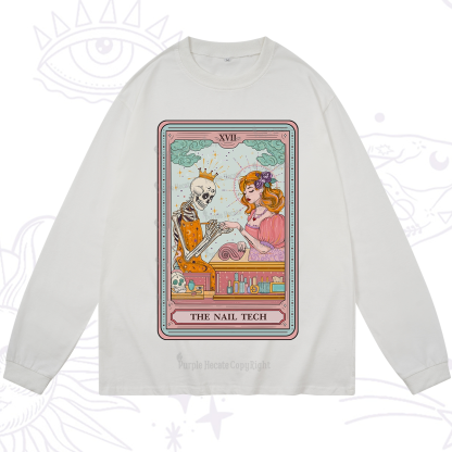 Purplehecate The Nail Tech Life Tarot Long Sleeve T-Shirt