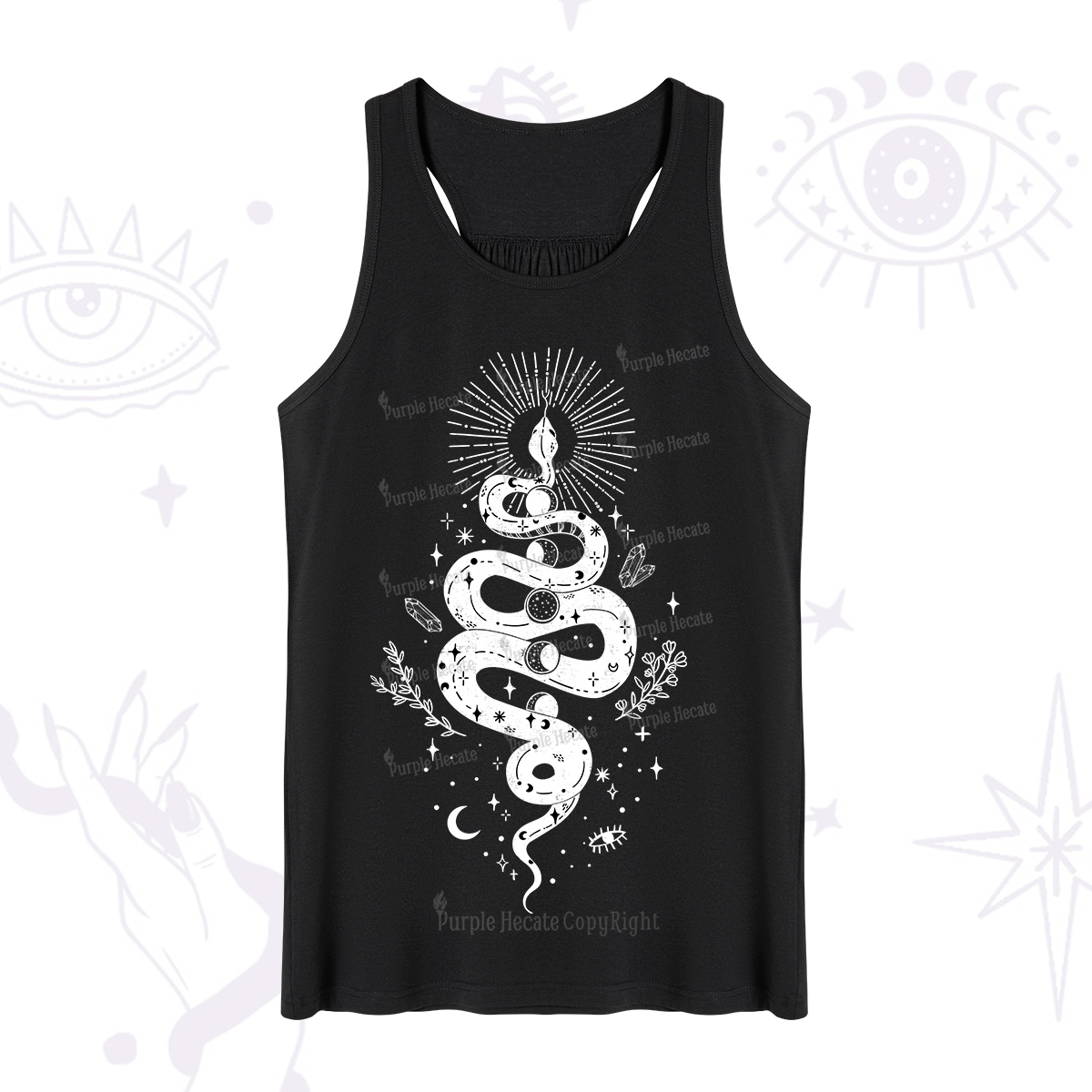 Purplehecate Mystical Moon Phases Snake Tank