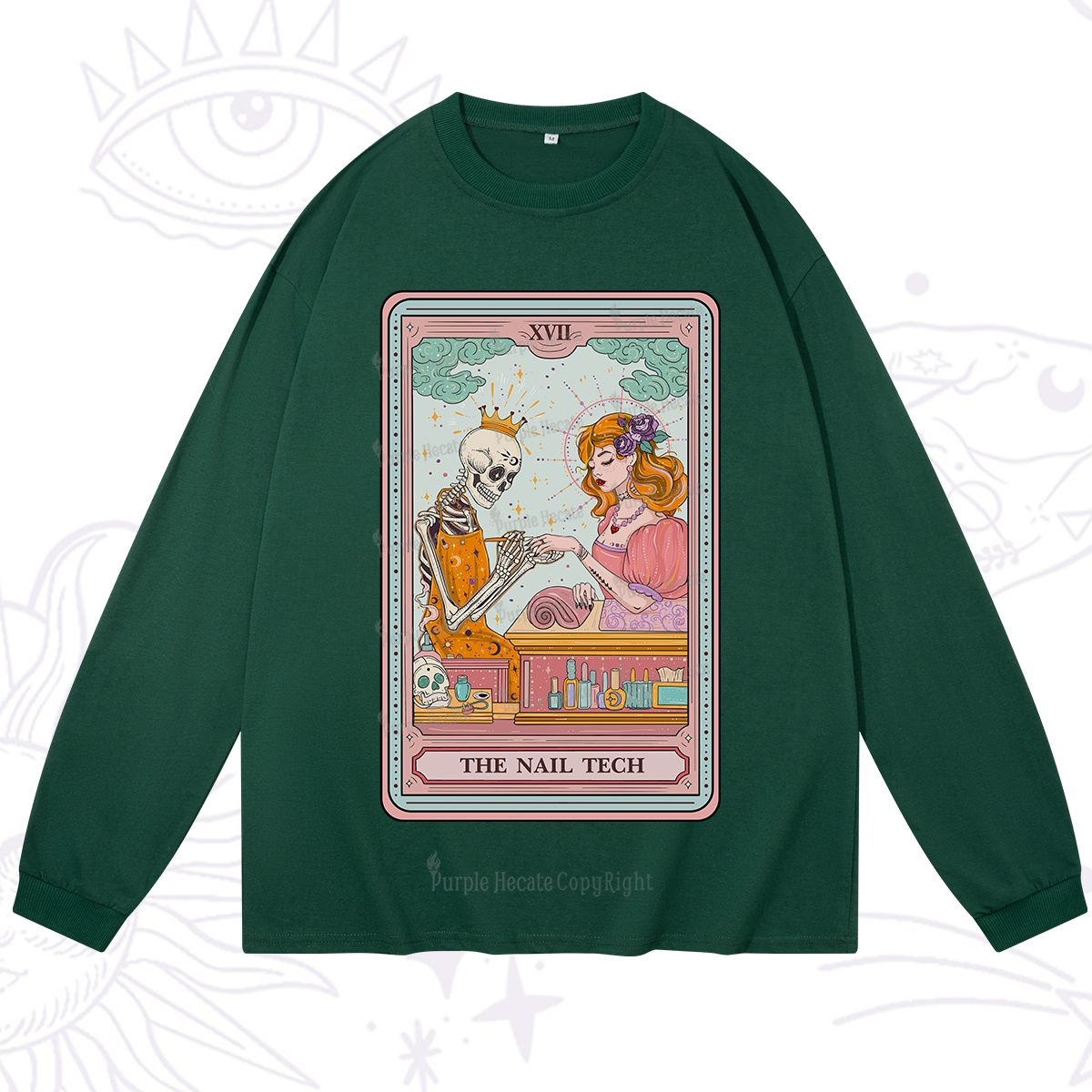 Purplehecate The Nail Tech Life Tarot Long Sleeve T-Shirt