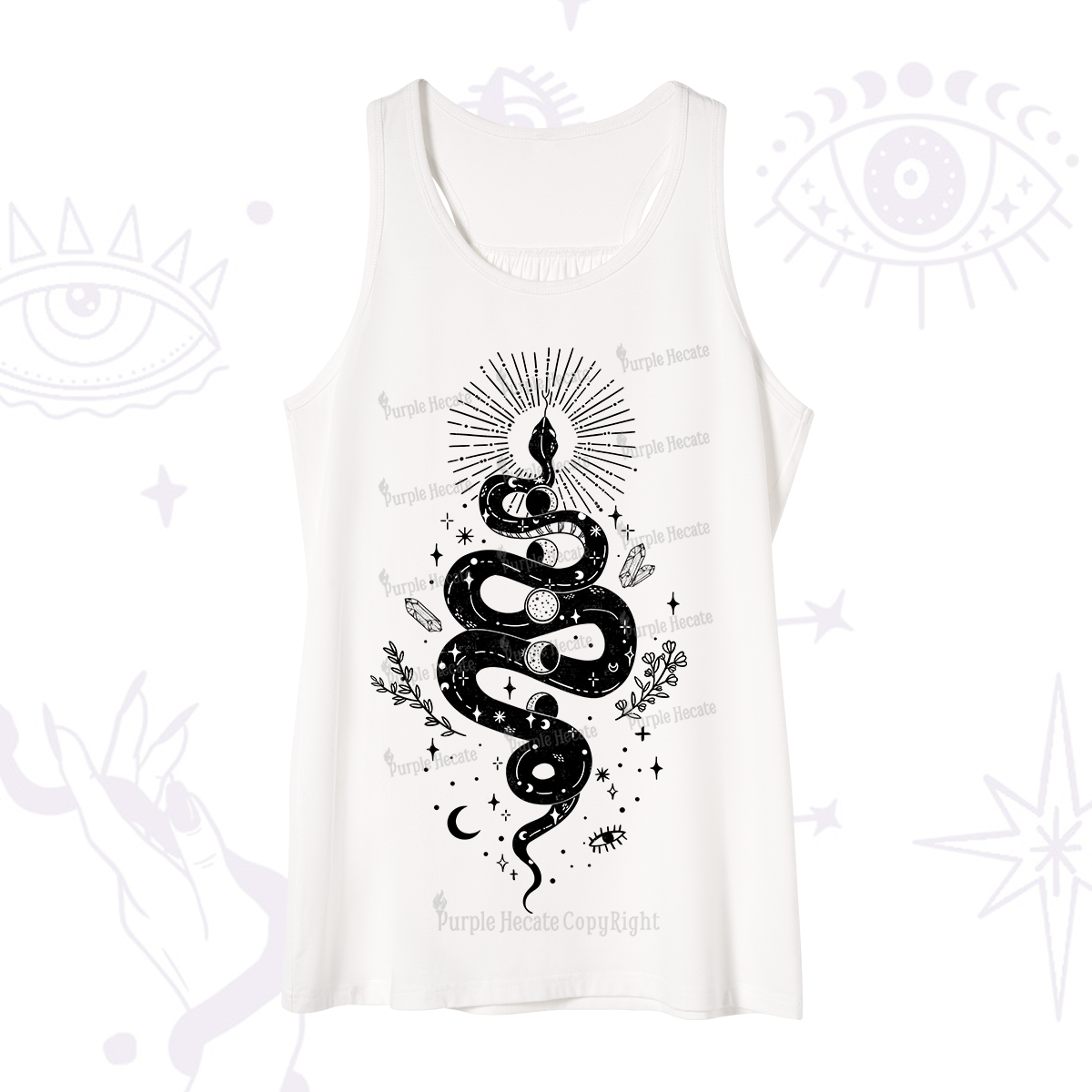 Purplehecate Mystical Moon Phases Snake Tank