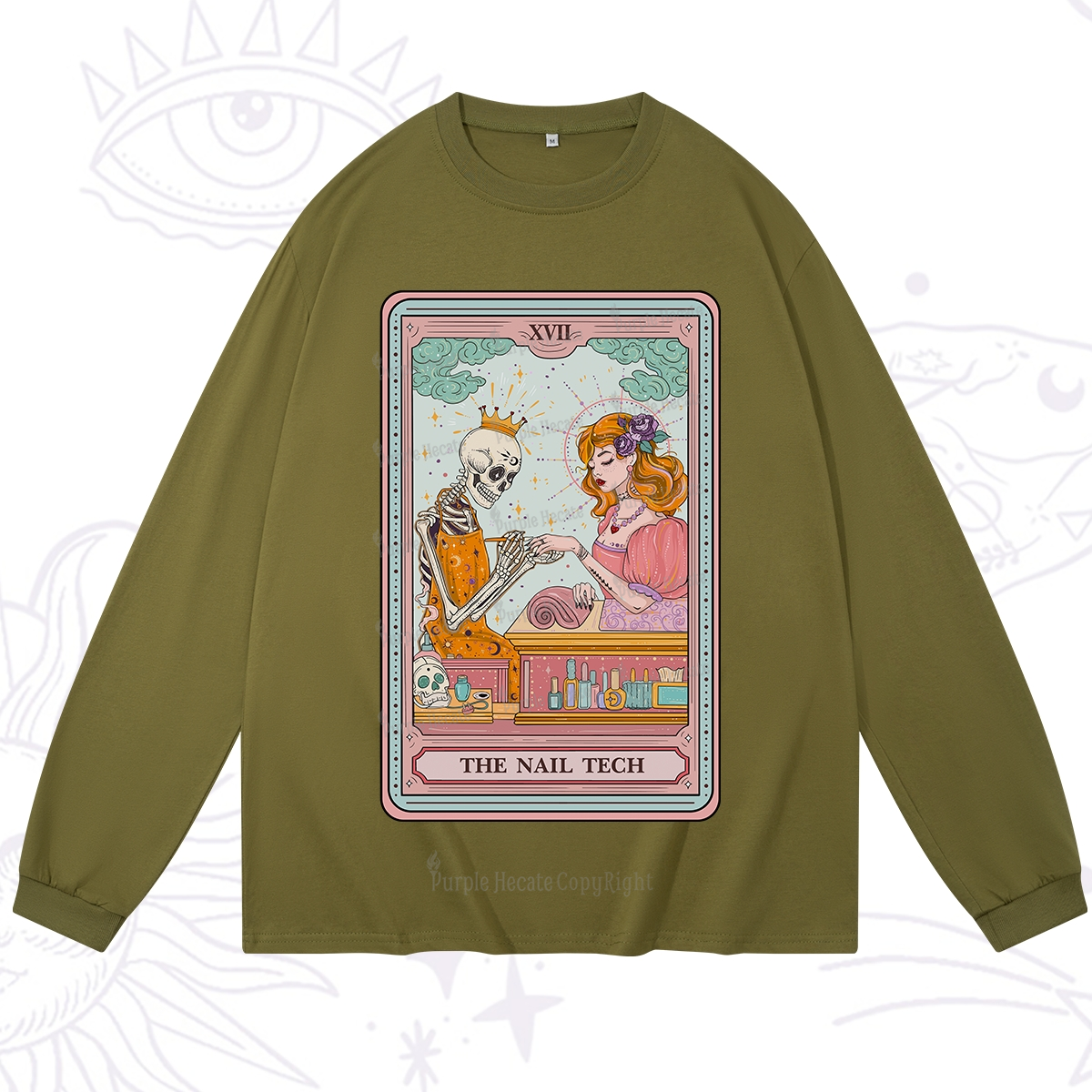Purplehecate The Nail Tech Life Tarot Long Sleeve T-Shirt