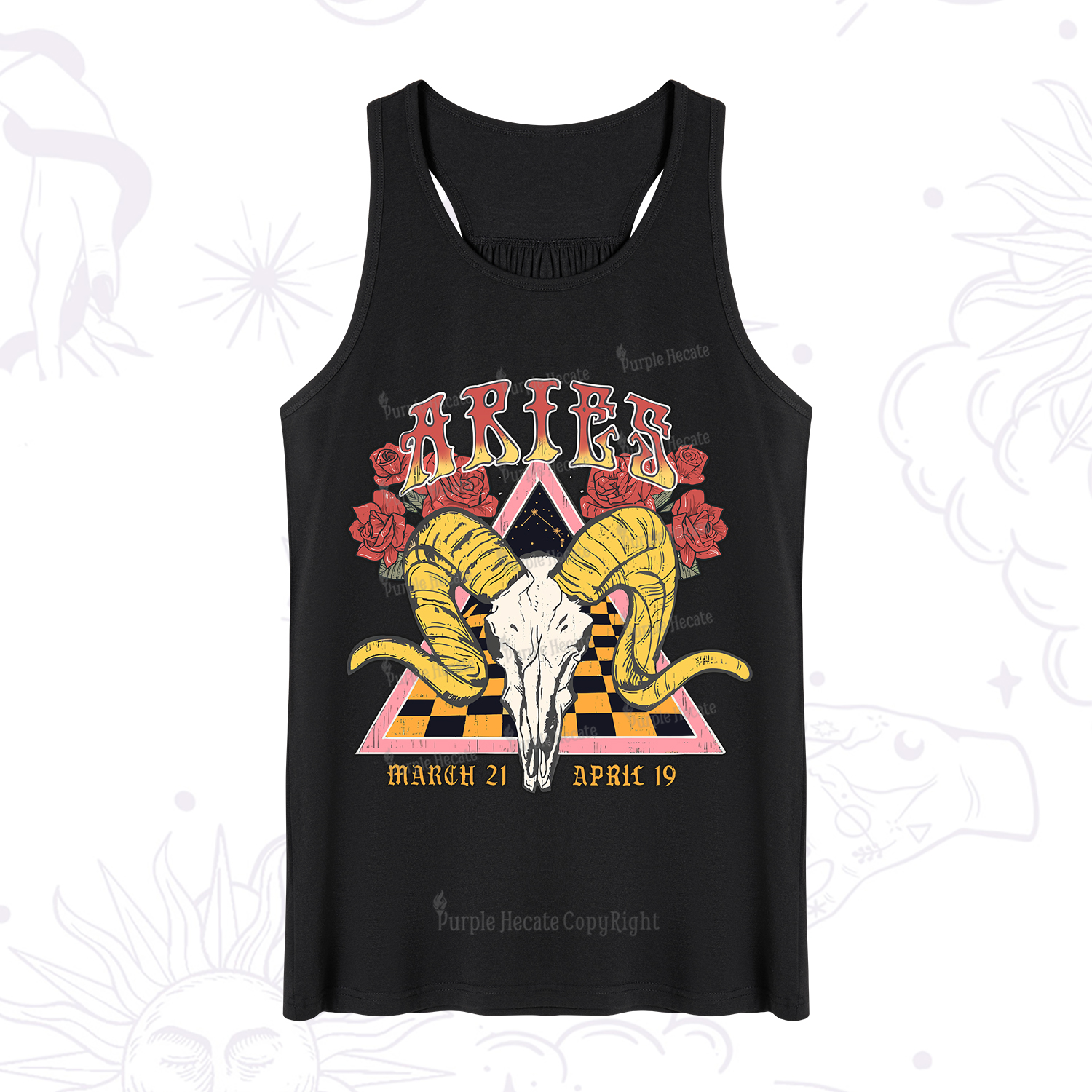 Purplehecate Aries Crew Zodiac Tank