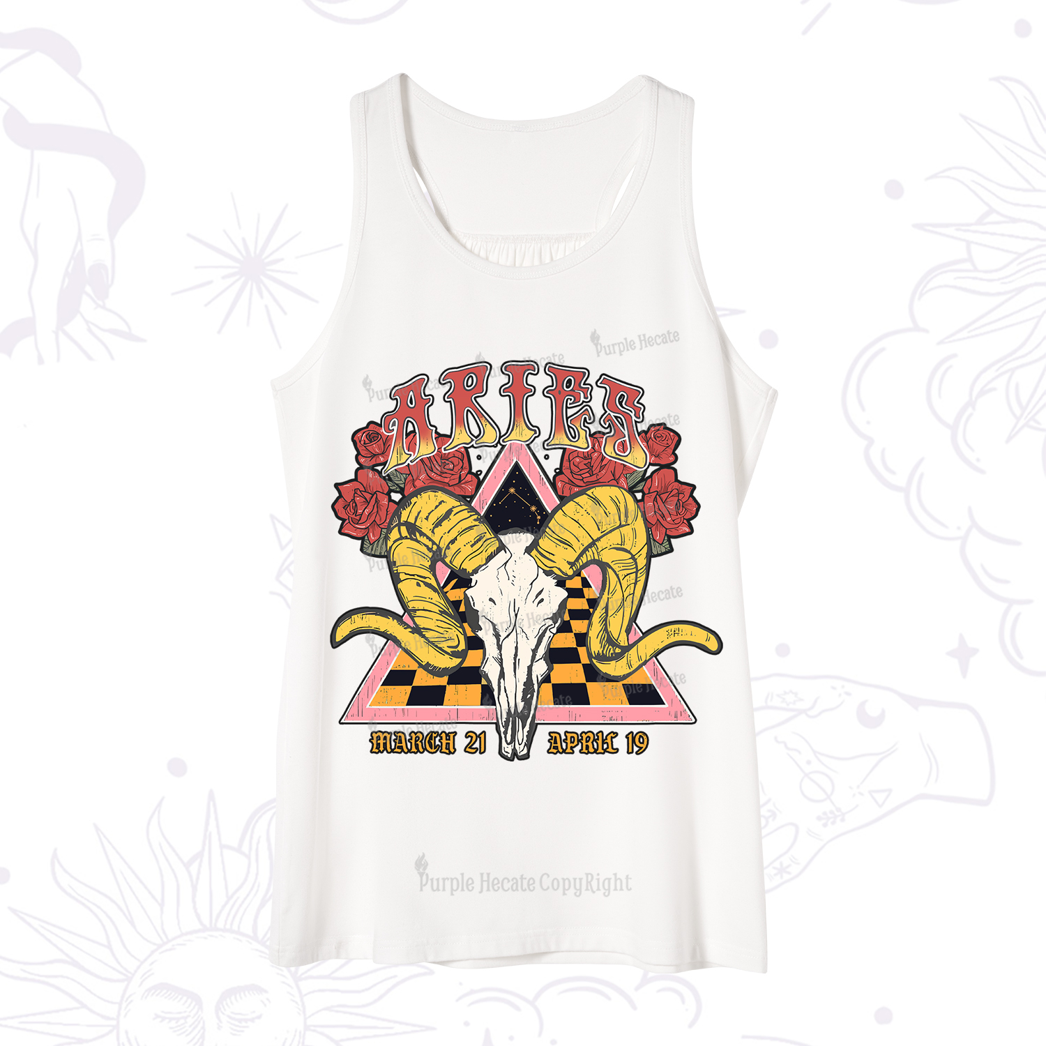 Purplehecate Aries Crew Zodiac Tank