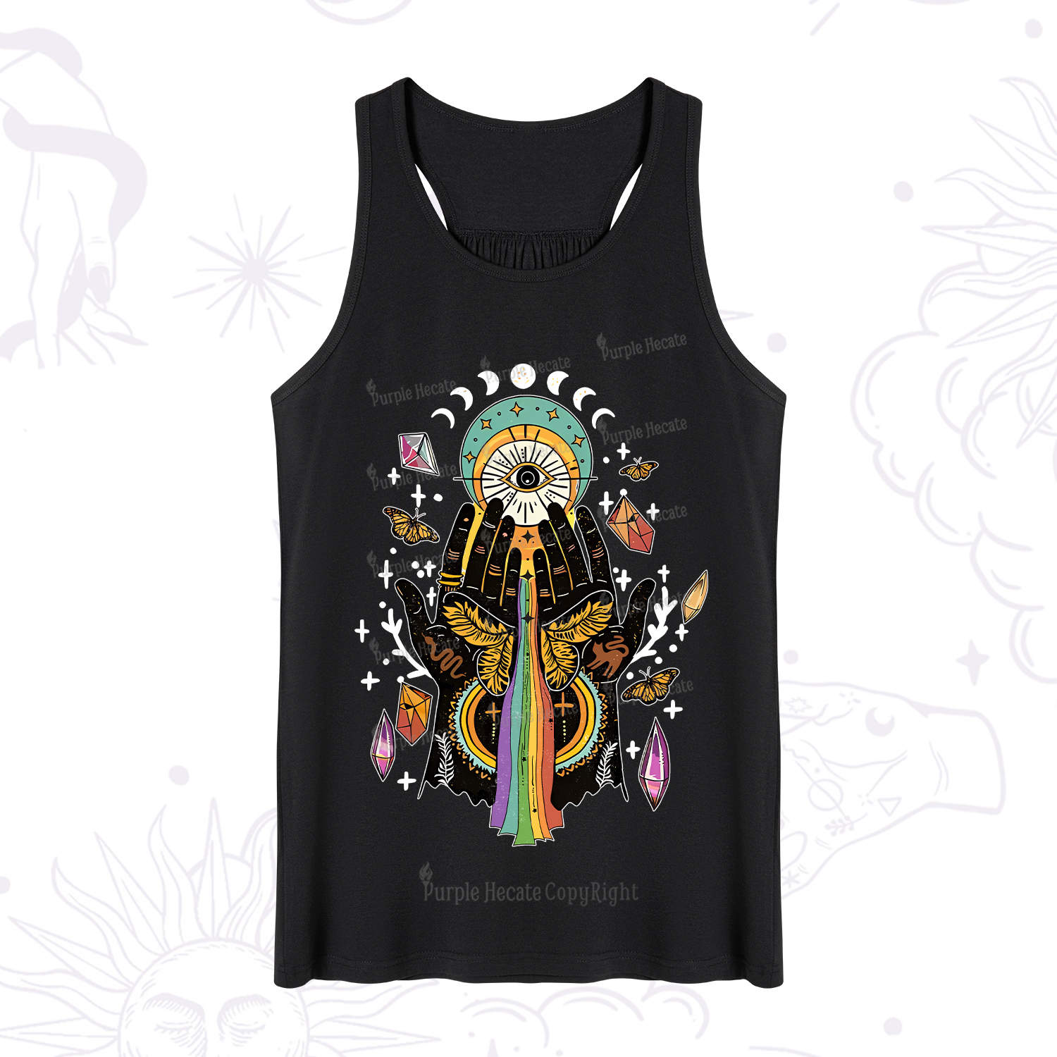Purplehecate Mystical Witchy Hands Tank