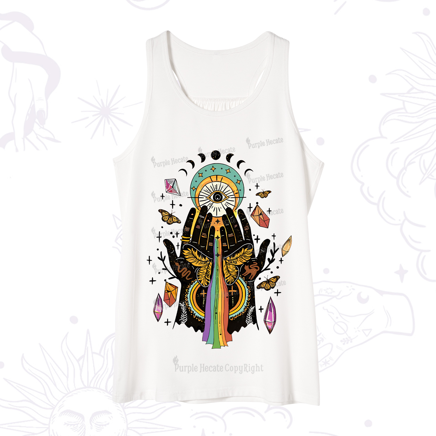 Purplehecate Mystical Witchy Hands Tank