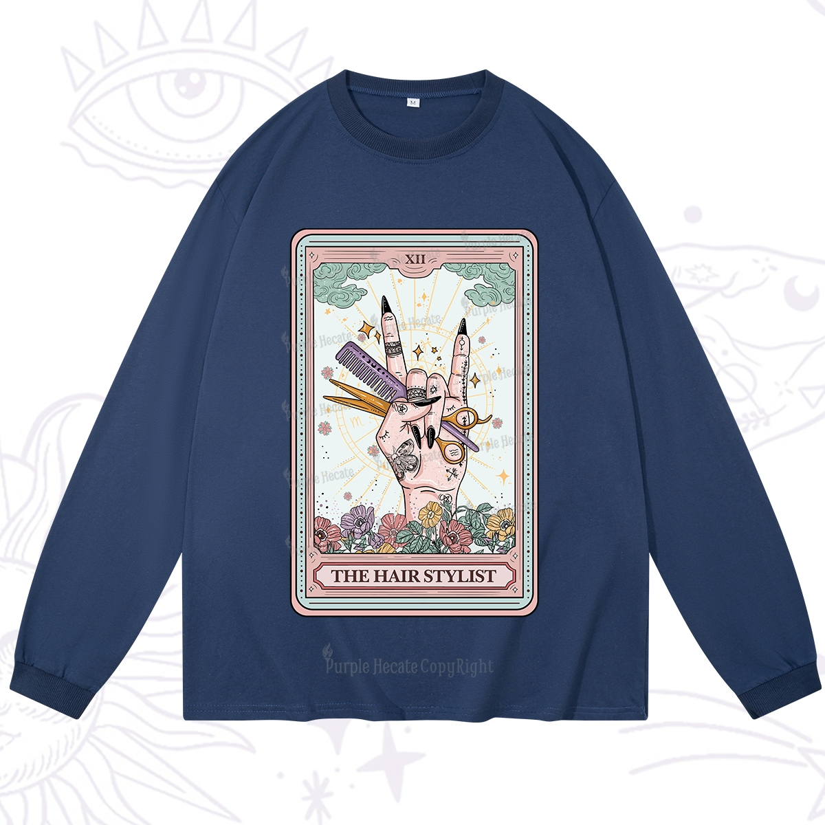Purplehecate The Hair Stylist Tarot Long Sleeve T-Shirt