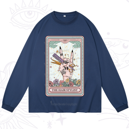 Purplehecate The Hair Stylist Tarot Long Sleeve T-Shirt