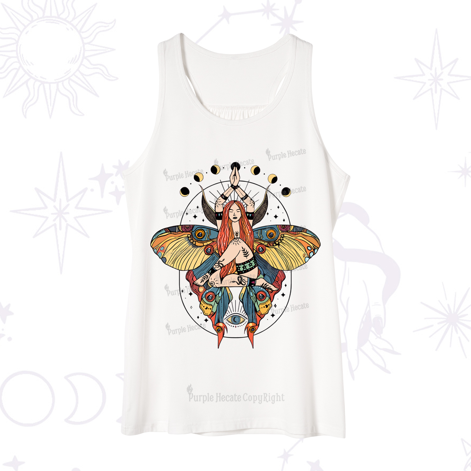 Purplehecate Luna Moth Tank
