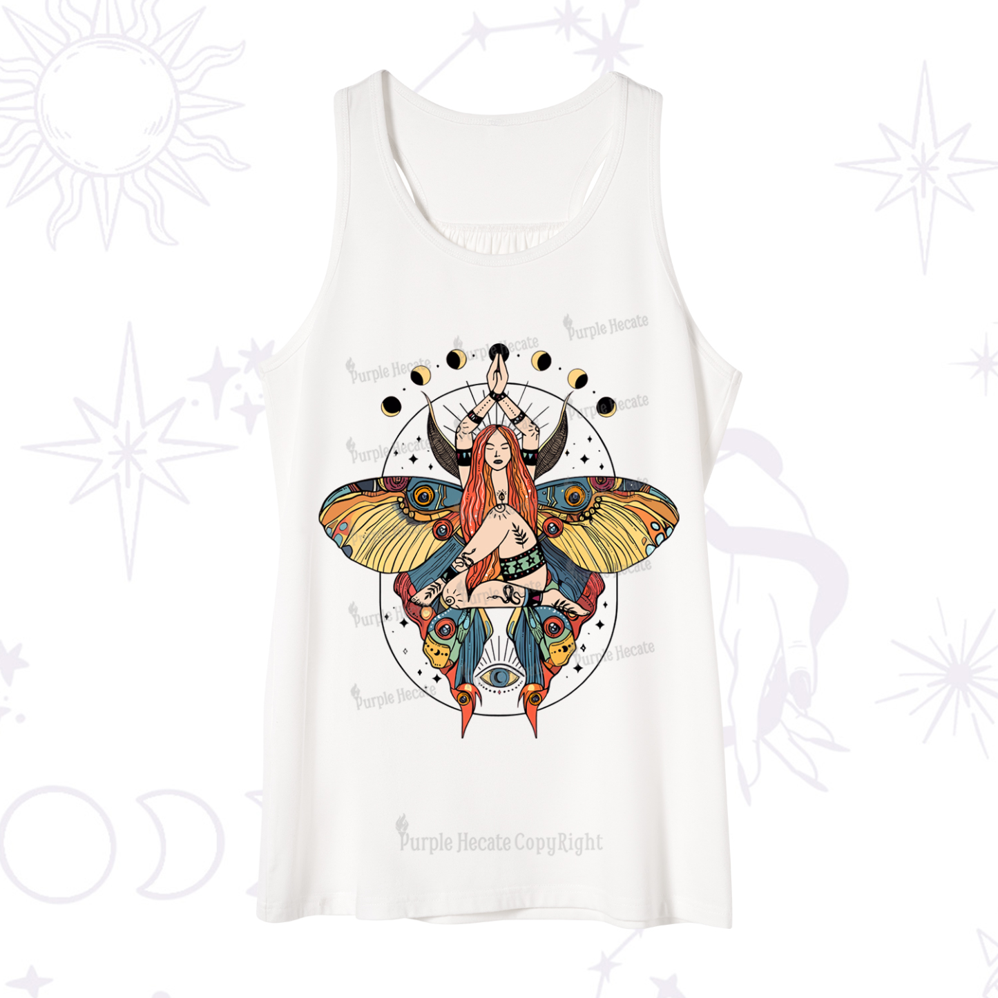 Purplehecate Luna Moth Tank