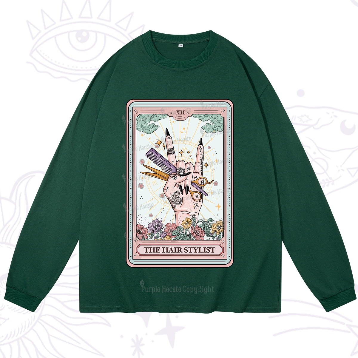 Purplehecate The Hair Stylist Tarot Long Sleeve T-Shirt