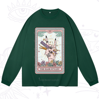 Purplehecate The Hair Stylist Tarot Long Sleeve T-Shirt