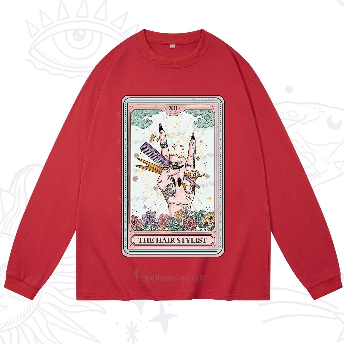 Purplehecate The Hair Stylist Tarot Long Sleeve T-Shirt