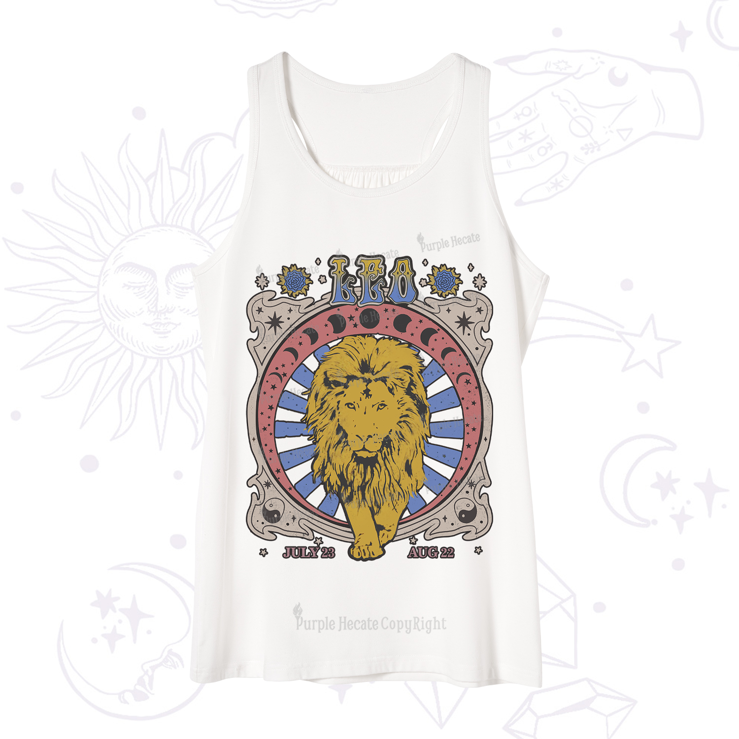 Purplehecate Leo Crew Zodiac Tank
