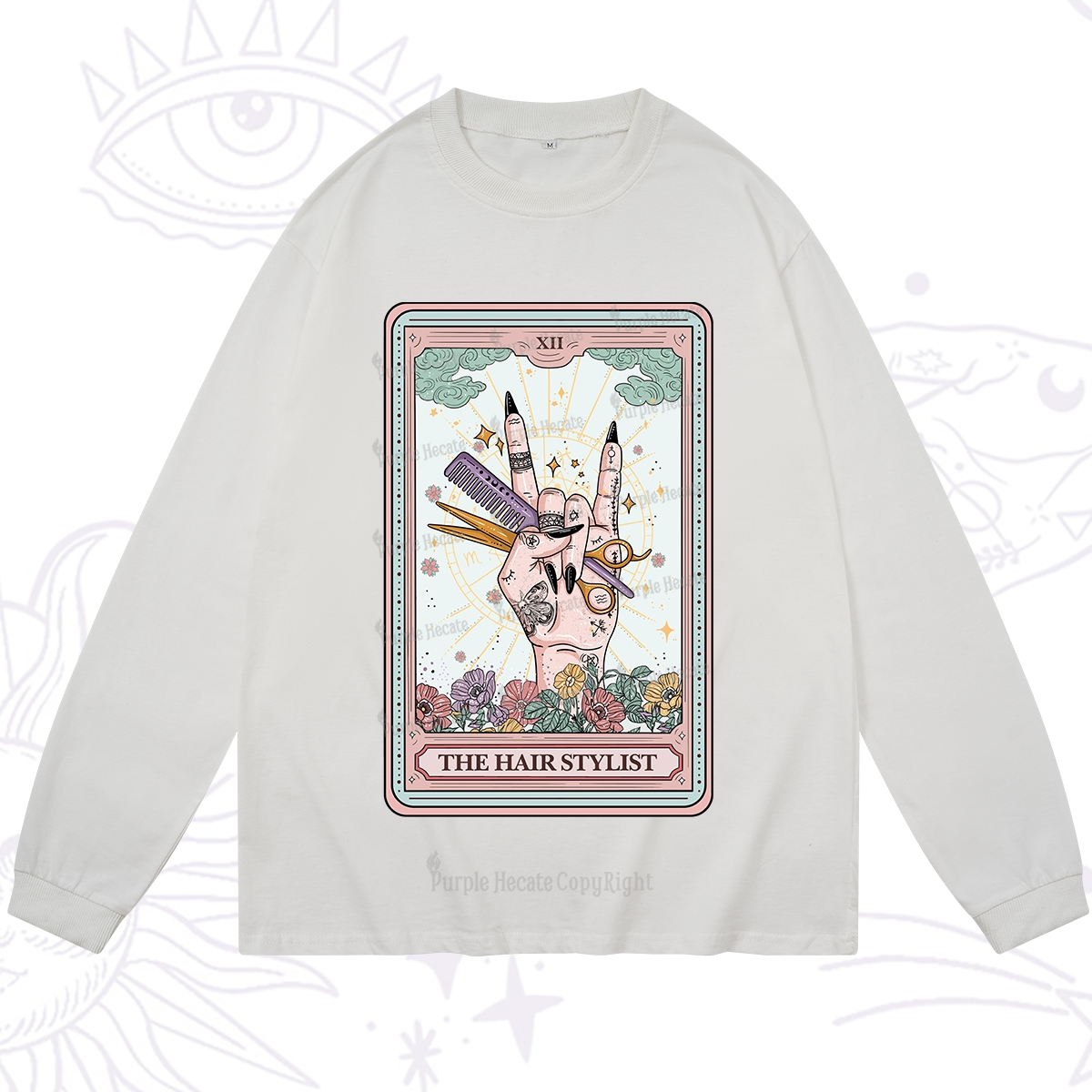 Purplehecate The Hair Stylist Tarot Long Sleeve T-Shirt