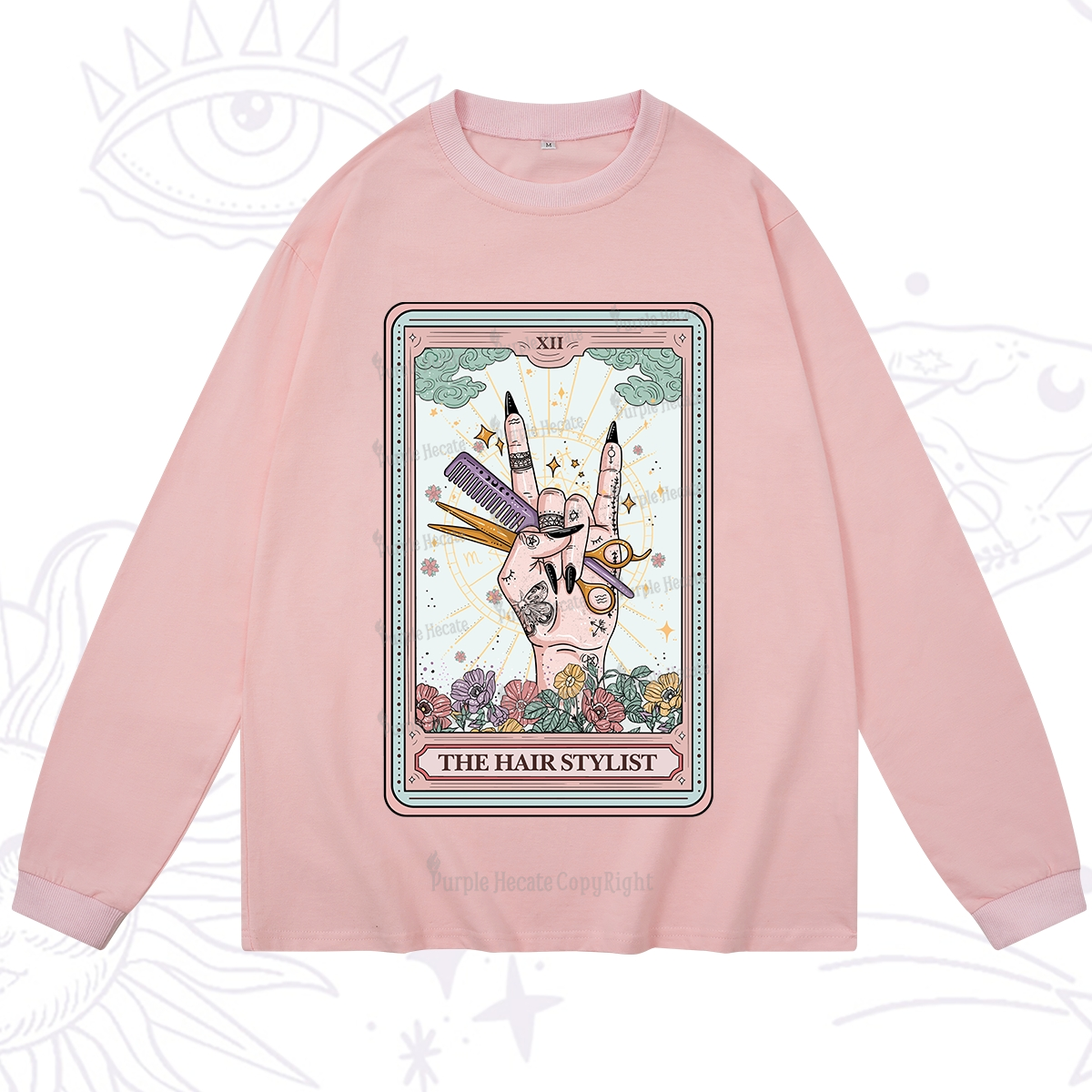 Purplehecate The Hair Stylist Tarot Long Sleeve T-Shirt