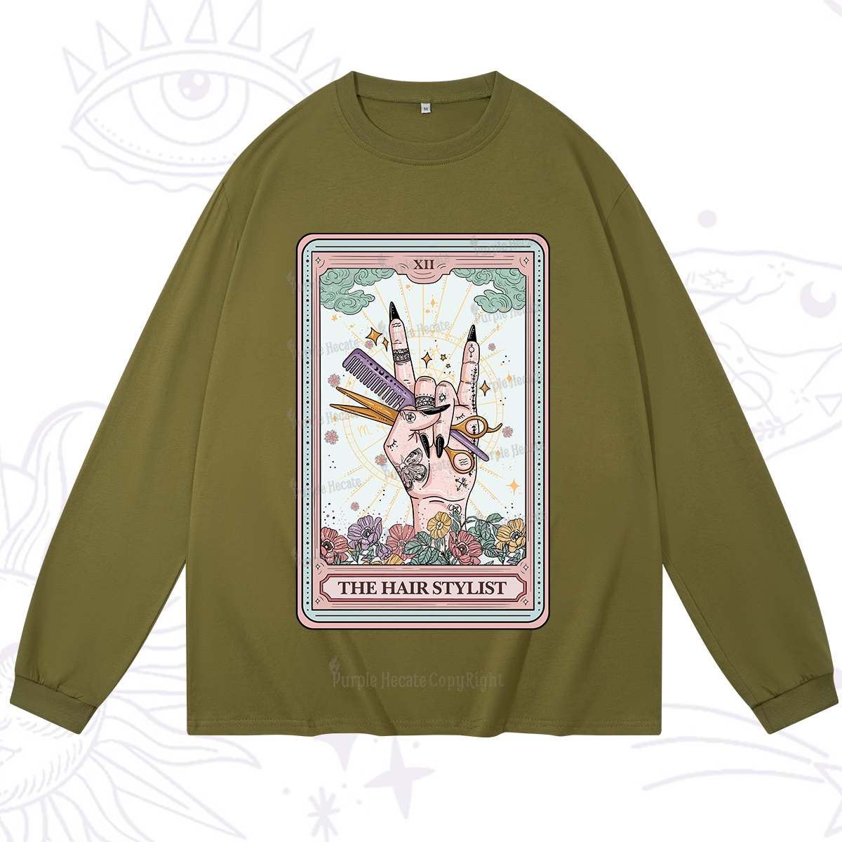 Purplehecate The Hair Stylist Tarot Long Sleeve T-Shirt