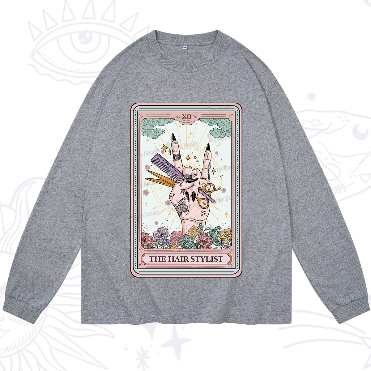 Purplehecate The Hair Stylist Tarot Long Sleeve T-Shirt