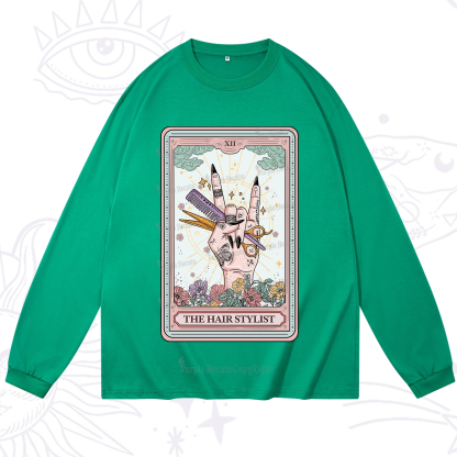 Purplehecate The Hair Stylist Tarot Long Sleeve T-Shirt