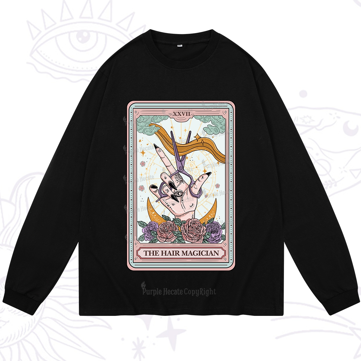 Purplehecate The Hair Magician Tarot Long Sleeve T-Shirt