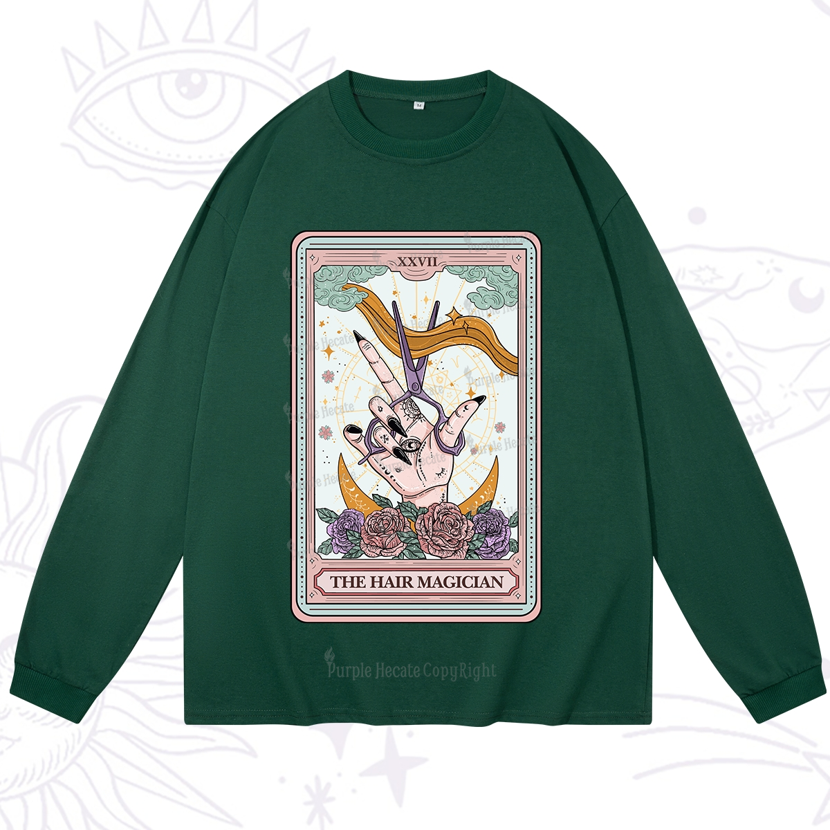 Purplehecate The Hair Magician Tarot Long Sleeve T-Shirt