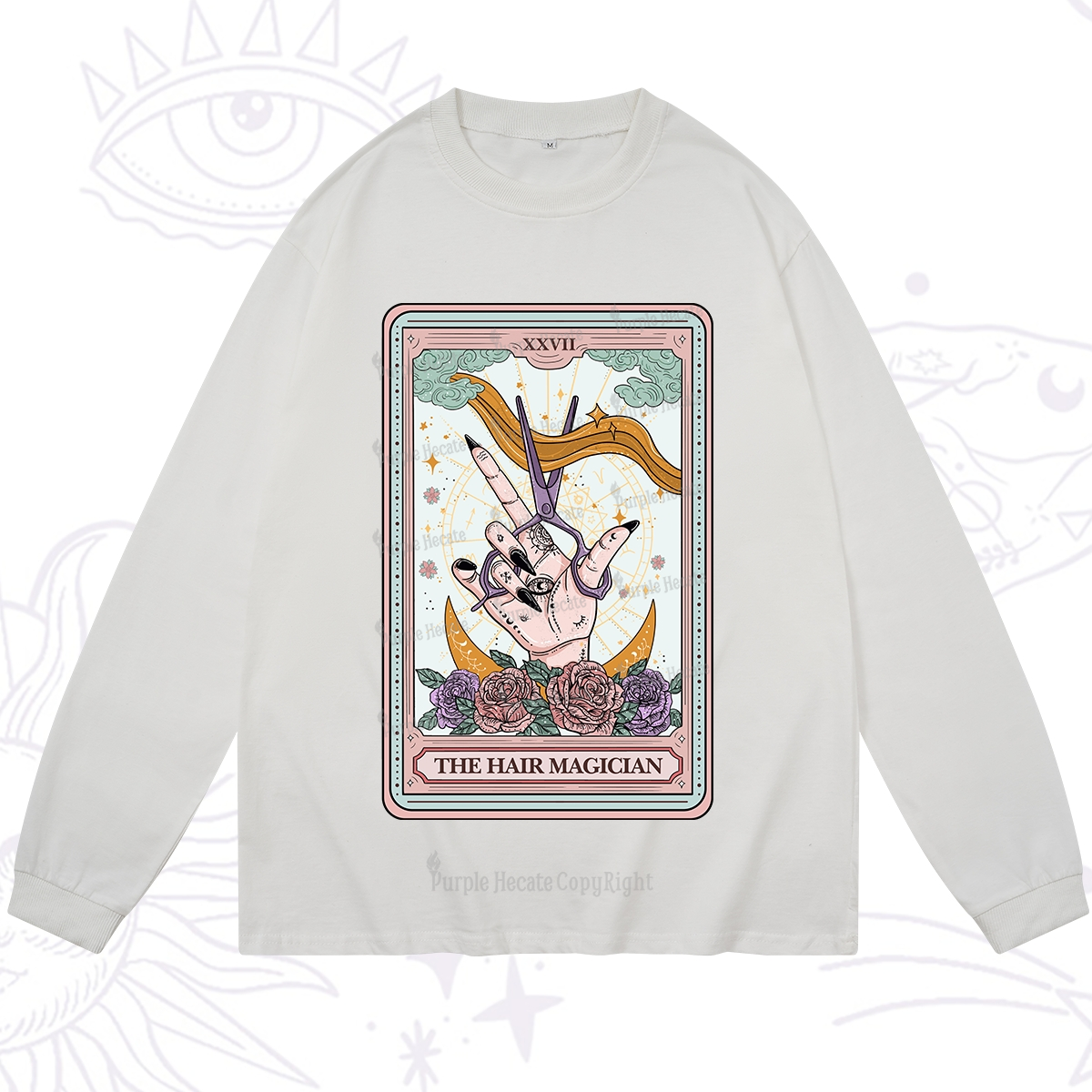 Purplehecate The Hair Magician Tarot Long Sleeve T-Shirt