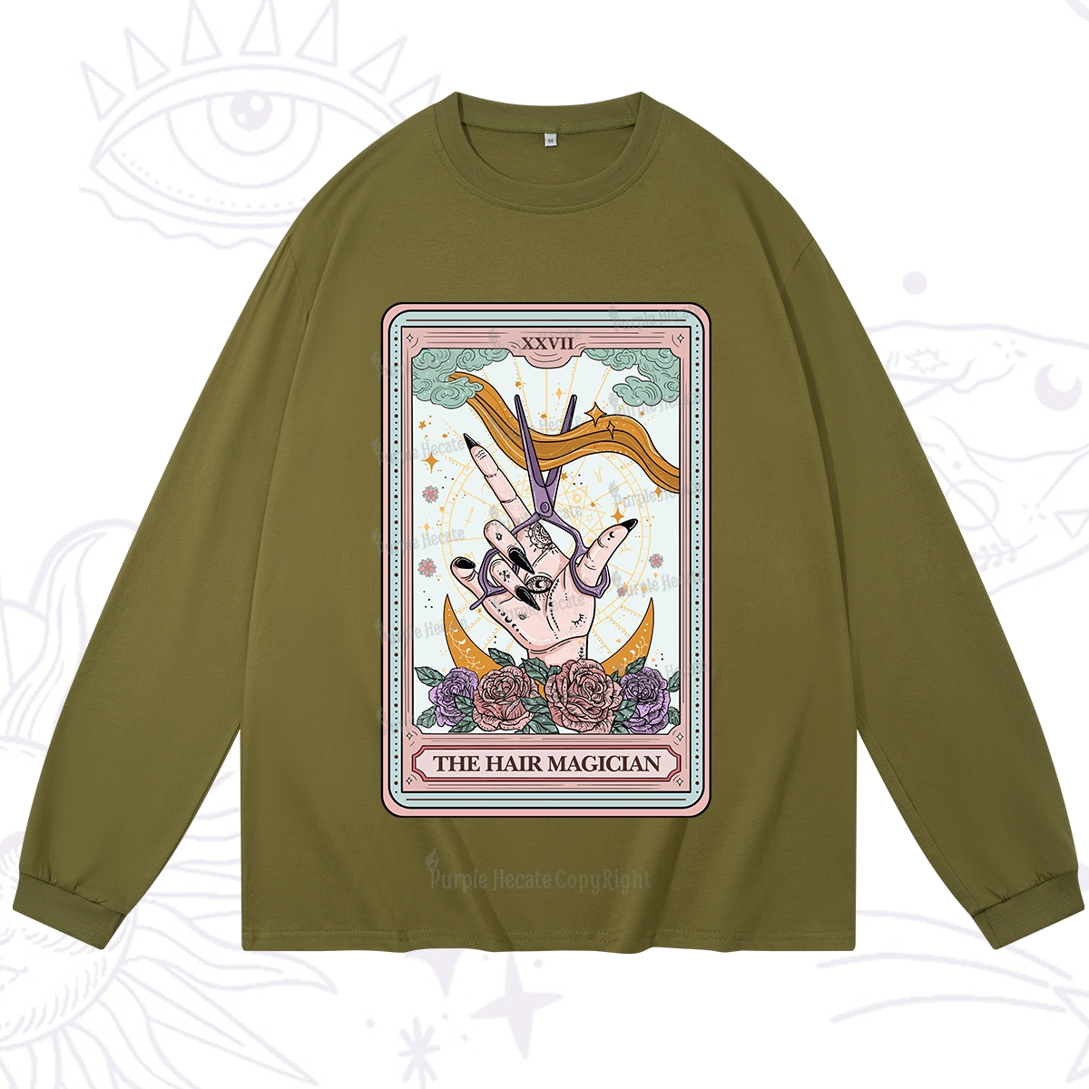 Purplehecate The Hair Magician Tarot Long Sleeve T-Shirt