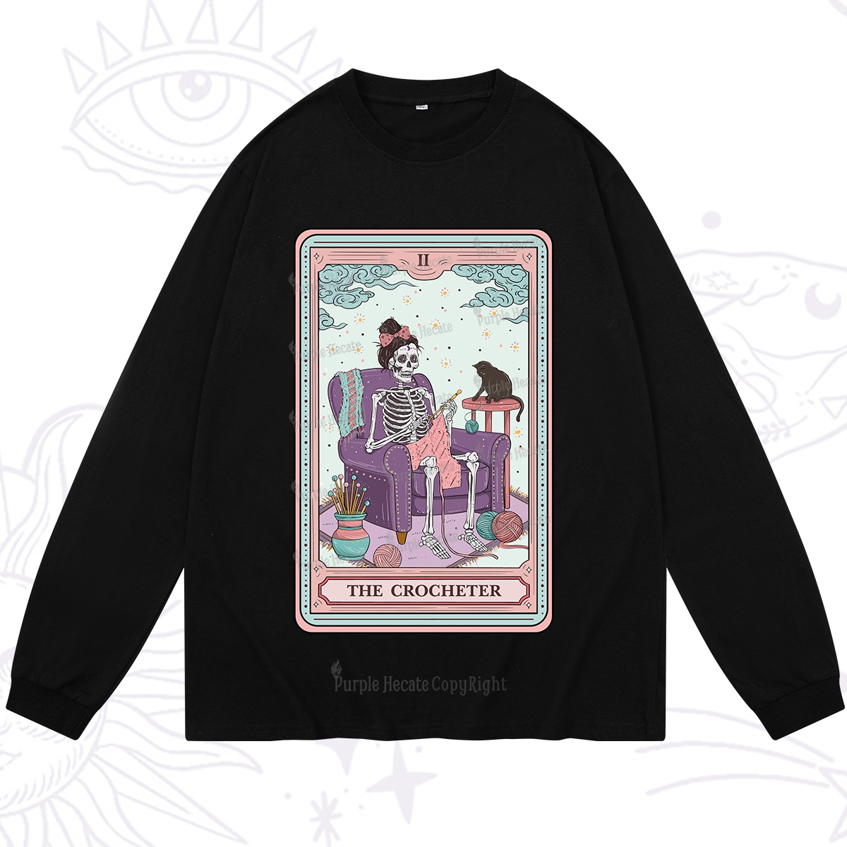 Purplehecate The Crocheter Tarot Long Sleeve T-Shirt
