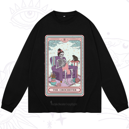 Purplehecate The Crocheter Tarot Long Sleeve T-Shirt