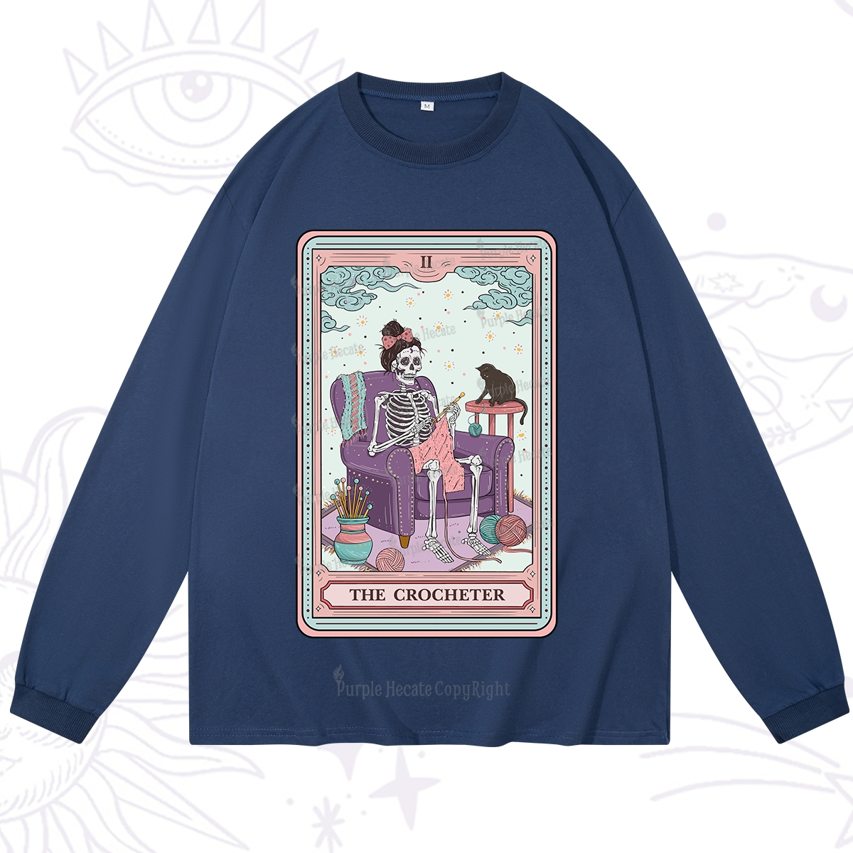 Purplehecate The Crocheter Tarot Long Sleeve T-Shirt