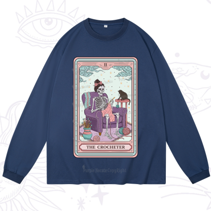 Purplehecate The Crocheter Tarot Long Sleeve T-Shirt