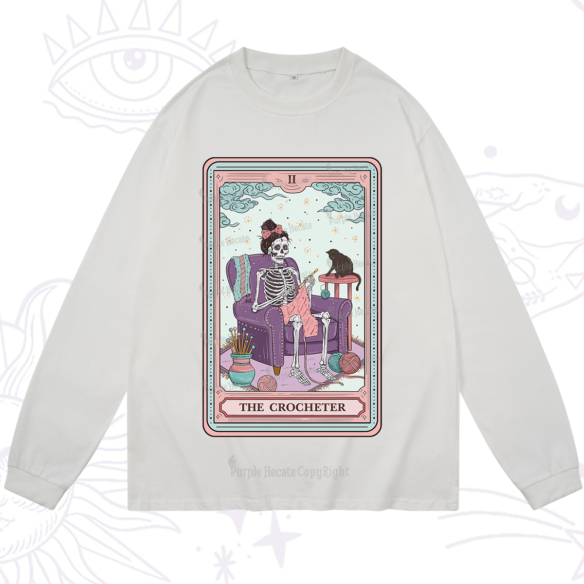 Purplehecate The Crocheter Tarot Long Sleeve T-Shirt